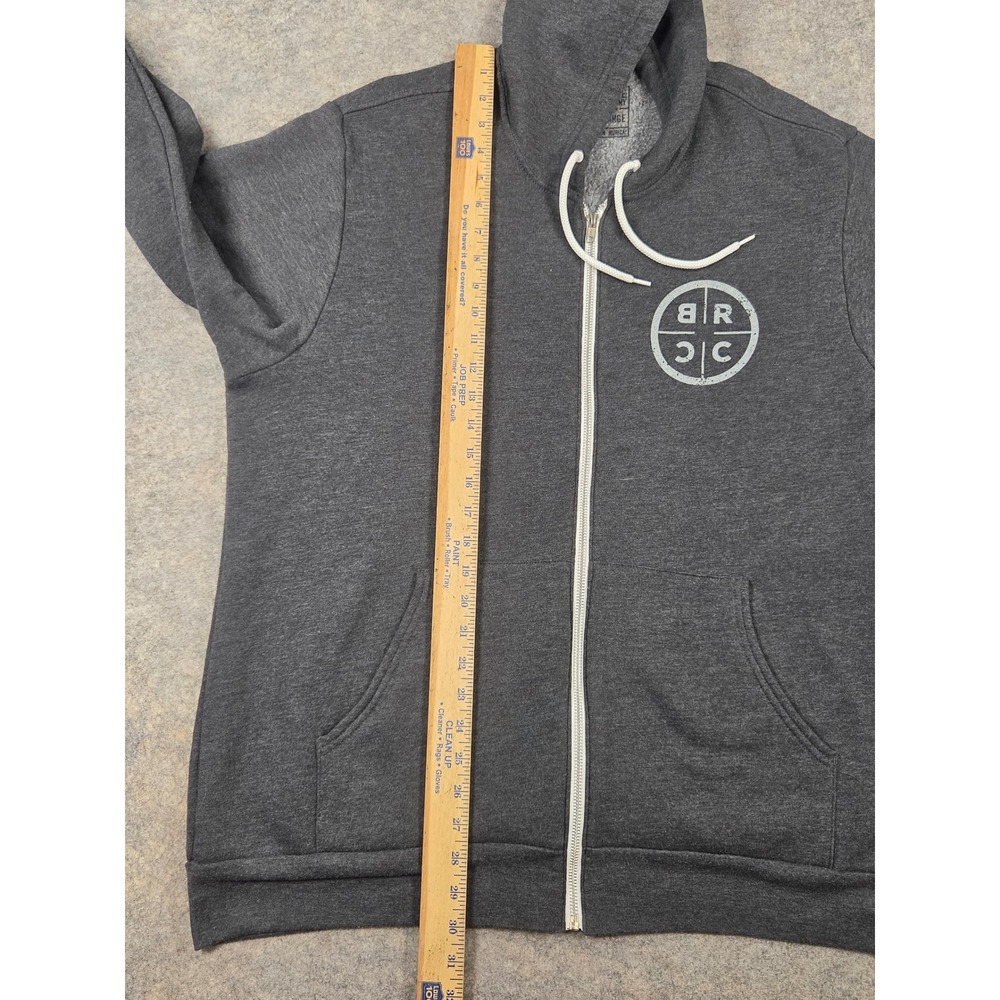 Black Rifle Coffee Company Hoodie Mens XL Gray Coffee or Die Full Zip Sweatshirt - Picture 5 of 7